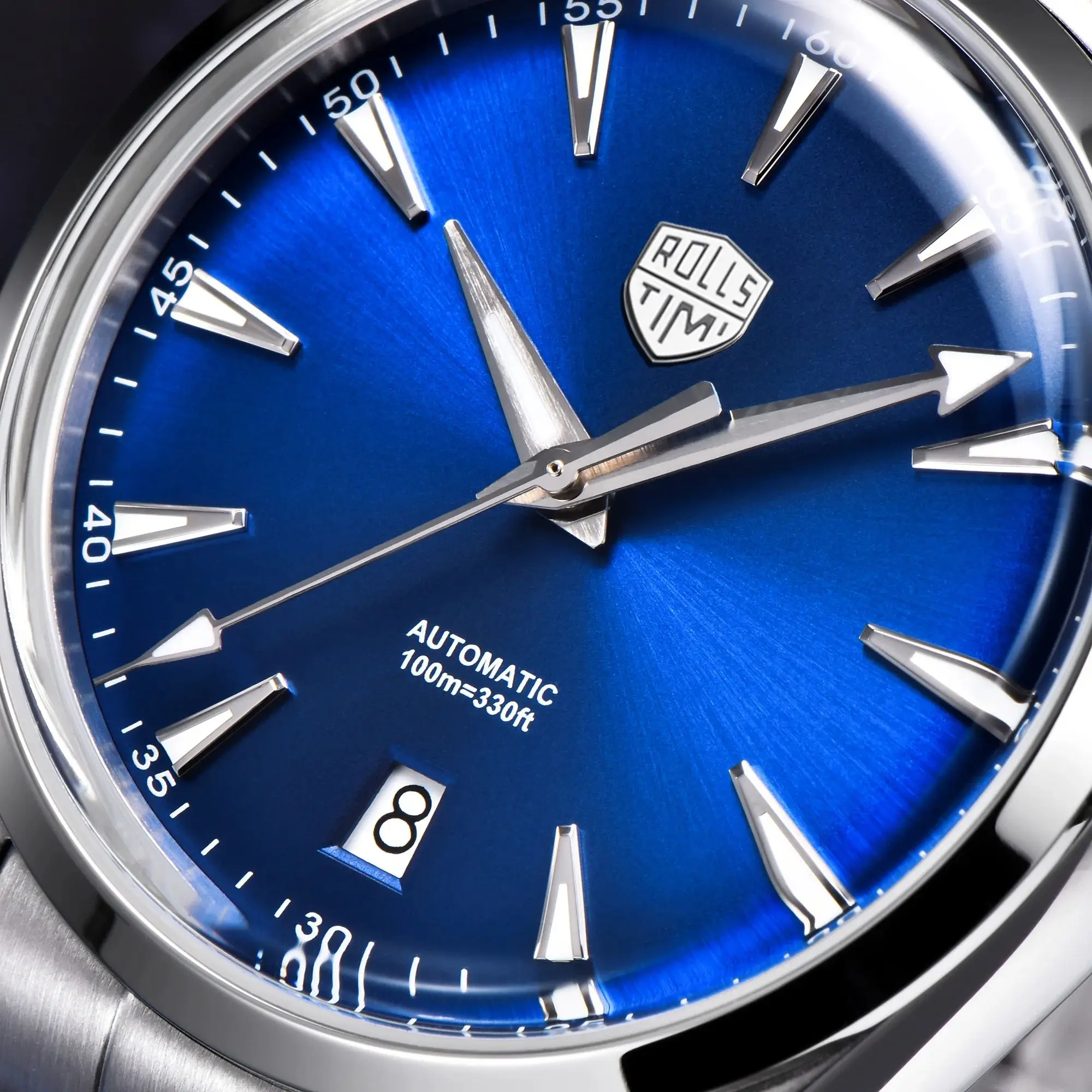 ساعات رولستيمي الرجالية الفاخرة AR الياقوت الكريستال ساعة أوتوماتيكية للرجال 100 متر مقاوم للماء اليابان NH35A ساعة اليد الميكانيكية الرجال