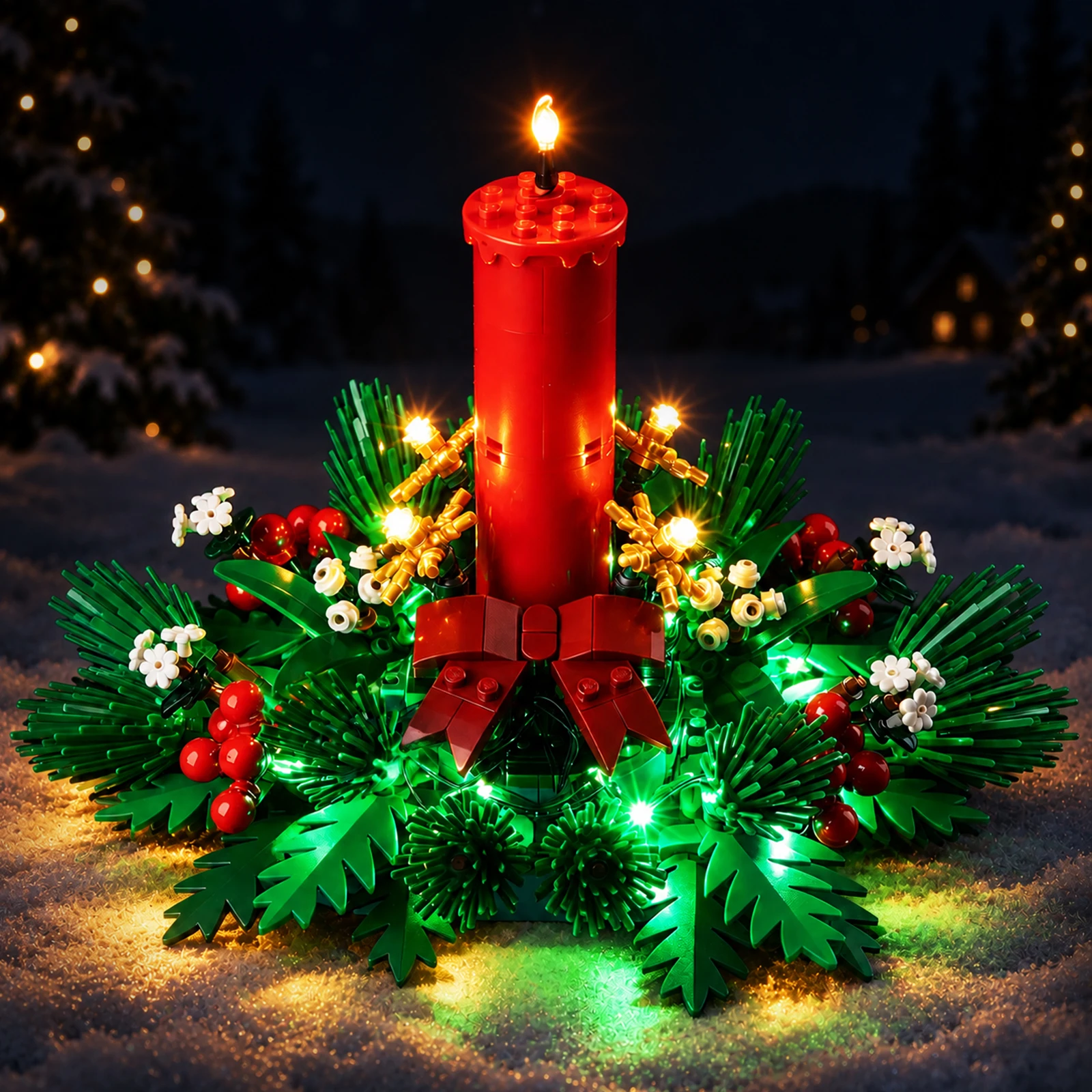LED Lighting Set Suitable for LEGO Christmas Table 40743 Decoration Building Blocks