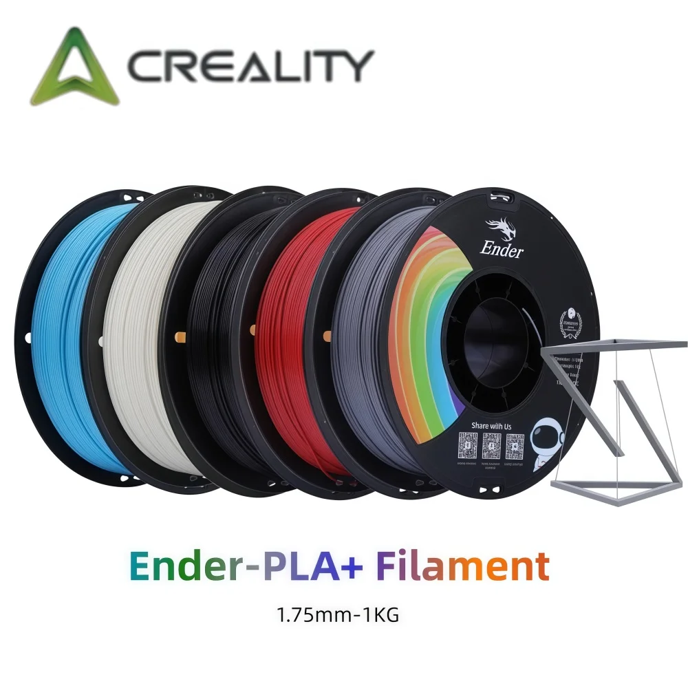 Ender Pla Pro Filament Black/White/Gray/Red/Blue/Orange, 1.75mm 3D Printer Filament 1kg, Ender Pla + (Plus) Printing Filament, 1kg Spool (2.2Lbs), Dimensional Accuracy ±0.02Mm. Fit Most Fdm Printers