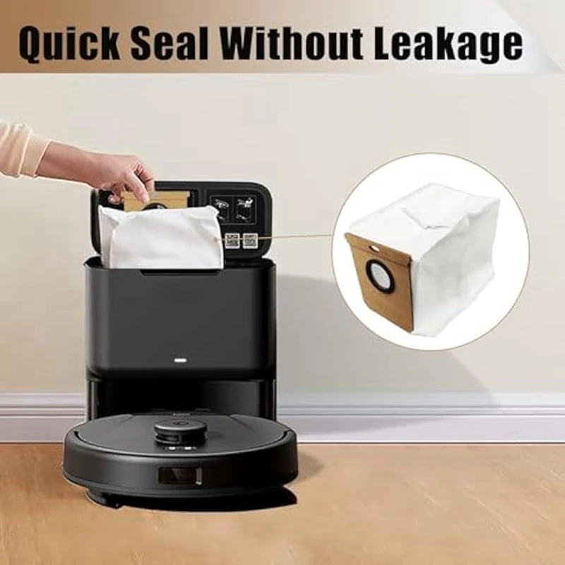 كيس لجميع الغبار كيس لجميع الغبار يحل محل Eufy L50 SES/ L60 SES لـ Conga Home 10000/8090 Ultra/ 9090 AI للمكنسة الكهربائية Haier H9 Plus