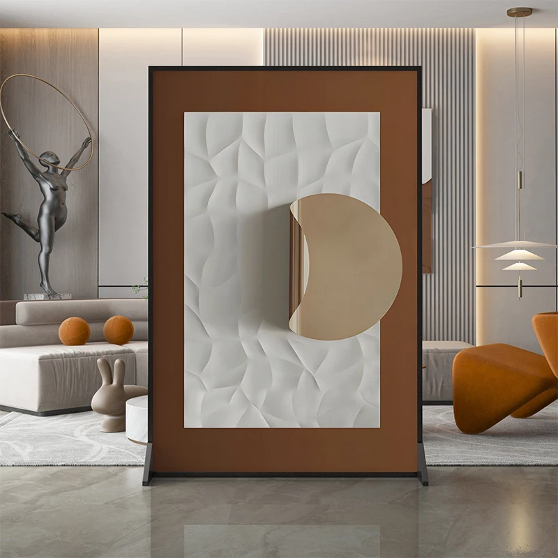 

Простой современный свет, роскошная перегородка для гостиной, входа, искусства, непрозрачный двусторонний окклюзионный декоративный мобильный телефон