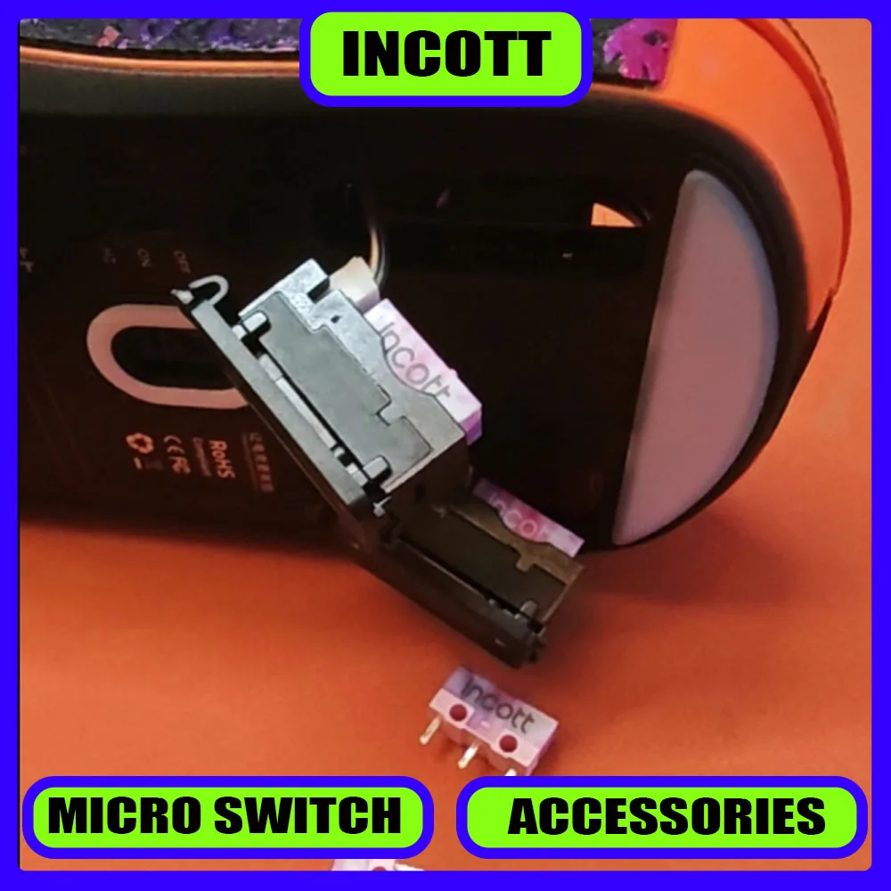 Incott Huano 2Pcs Mouse Micro Switches 20Millions Click Times Crisp Pressing Feel Quick Rebound Moderate Micro Switch Sensitive