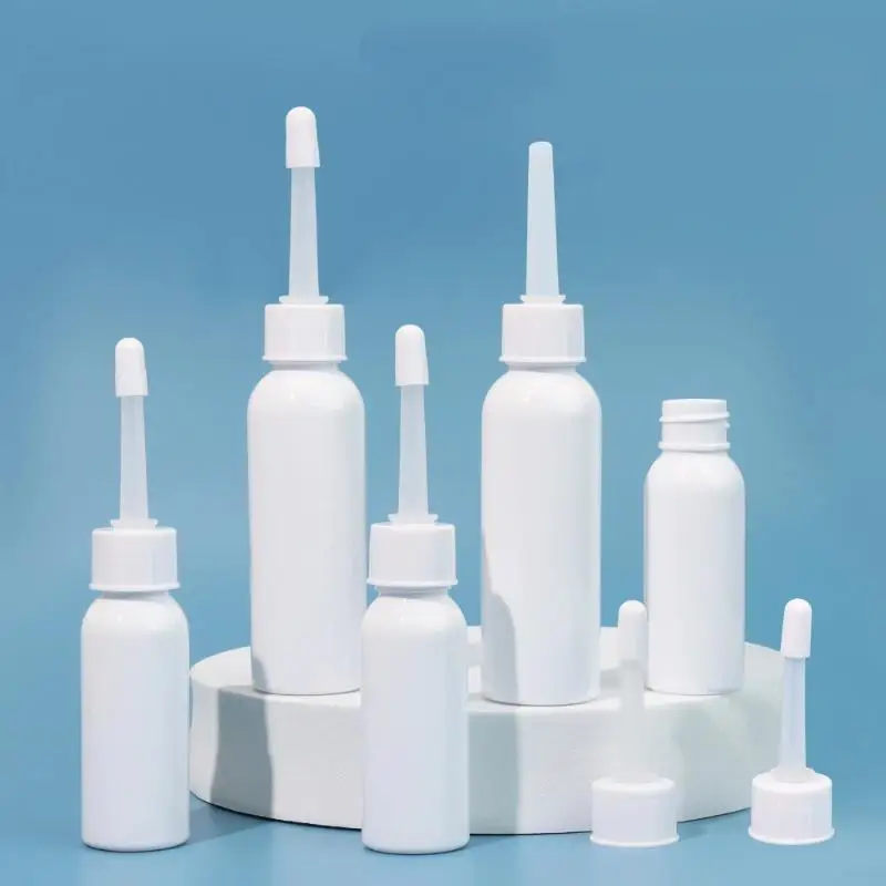30ml-120ml Refillable Empty Squeeze Tip Bottle Food Grade PET Portable Pet Ear Drop Dispenser for Pet Owners