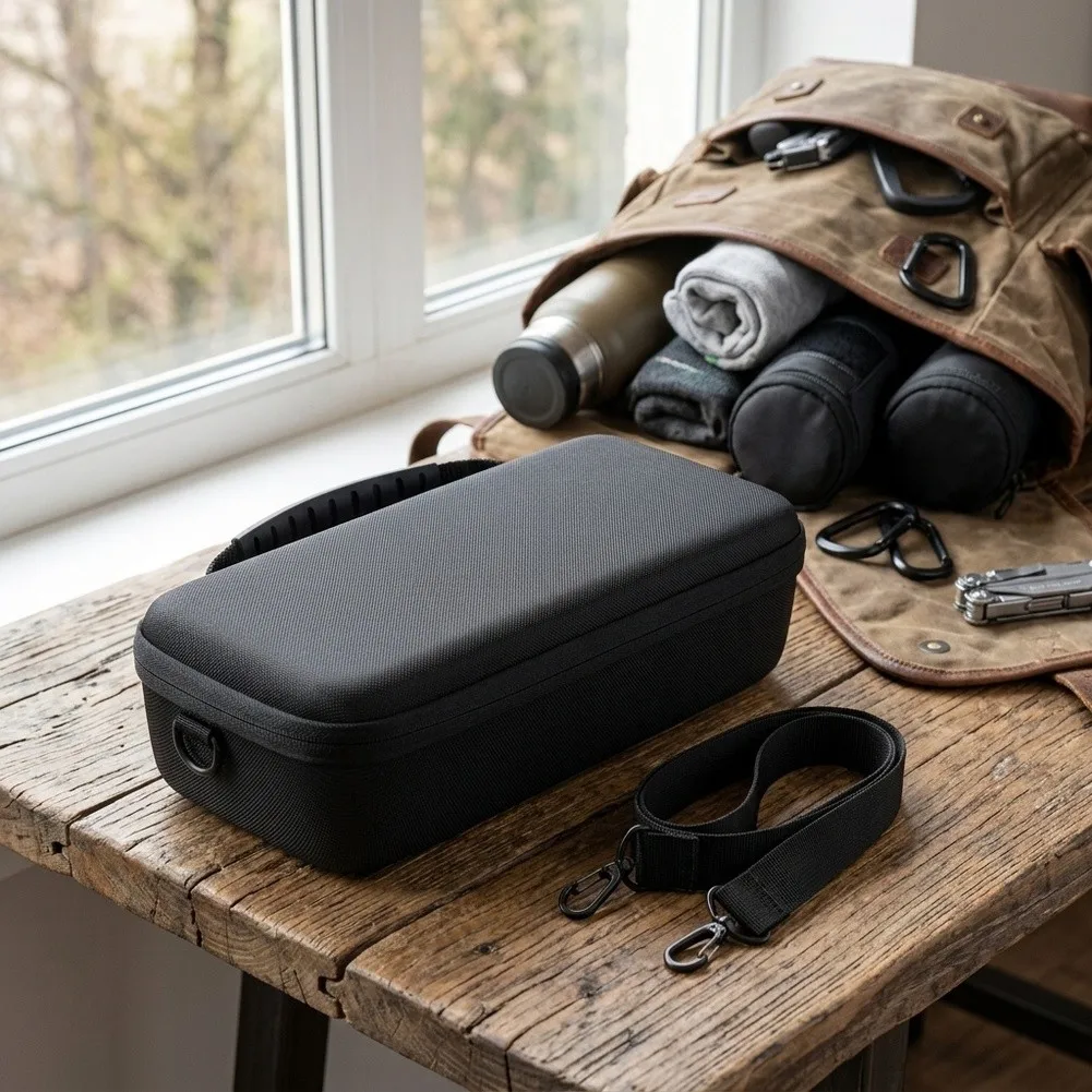 Water-Resistant EVA Case Built for Insta360 X6 - Construction with Organized Layout for Cables and Small Accessories