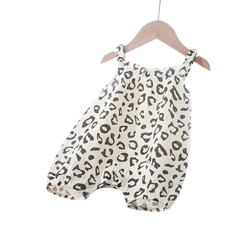 

Baby Jumpsuit Thin Gauze Spring And Summer Newborn Clothes Sleeveless Sling Cute Baby Outfits