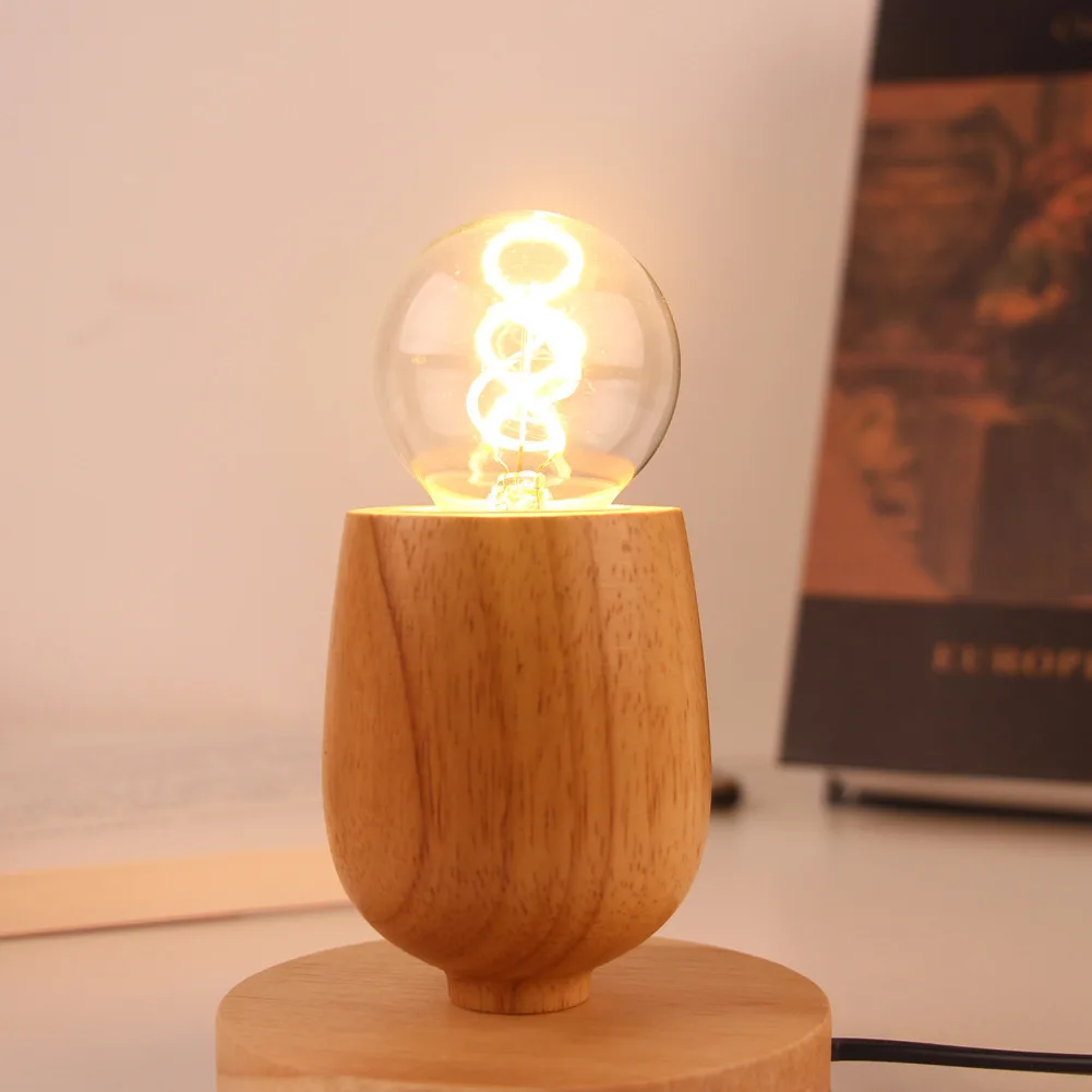 Solid Wood Simple Small Table Lamp ,Easy Table Light,Student Lighting,Good Price E27 Lighting