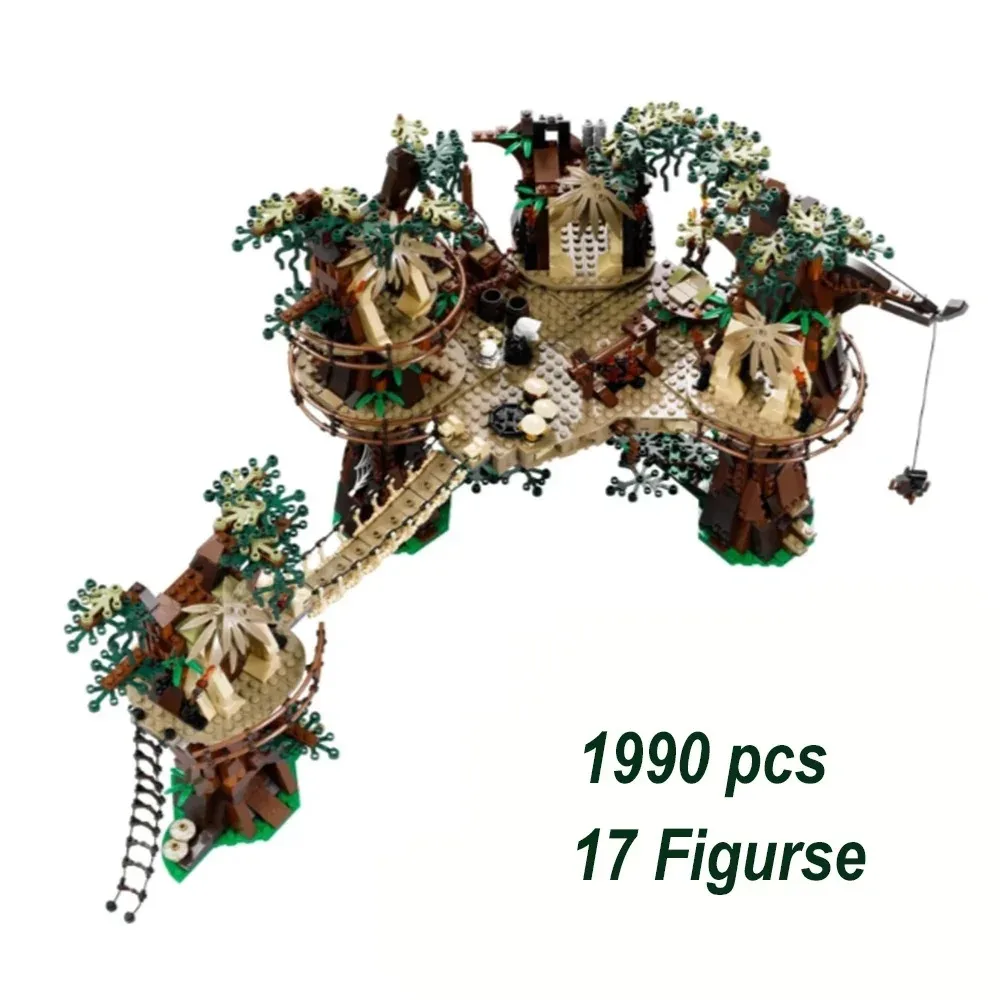 

MINISO Disney 1990PCS Star Plan Wars Ewok Village Building Blocks Toys Bricks for Children Compatible with 10236 Christmas Gift