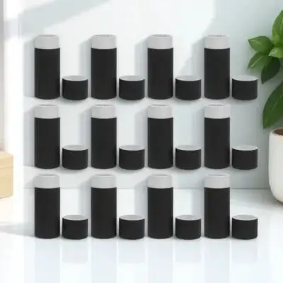 15pcs Kraft Gift Boxes Round Tube Packaging For Tea Lip Balm Perfume Diy Round Boxes Crafts Travel Storage 20Ml