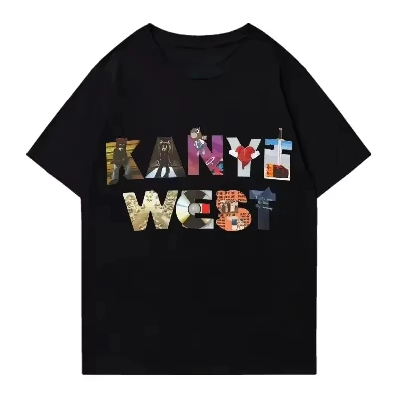Kanye West Album Y2K Hip Hop Printed Harajuku Fashion Vintage Street Style Comfortable Women And Men T-Shirt