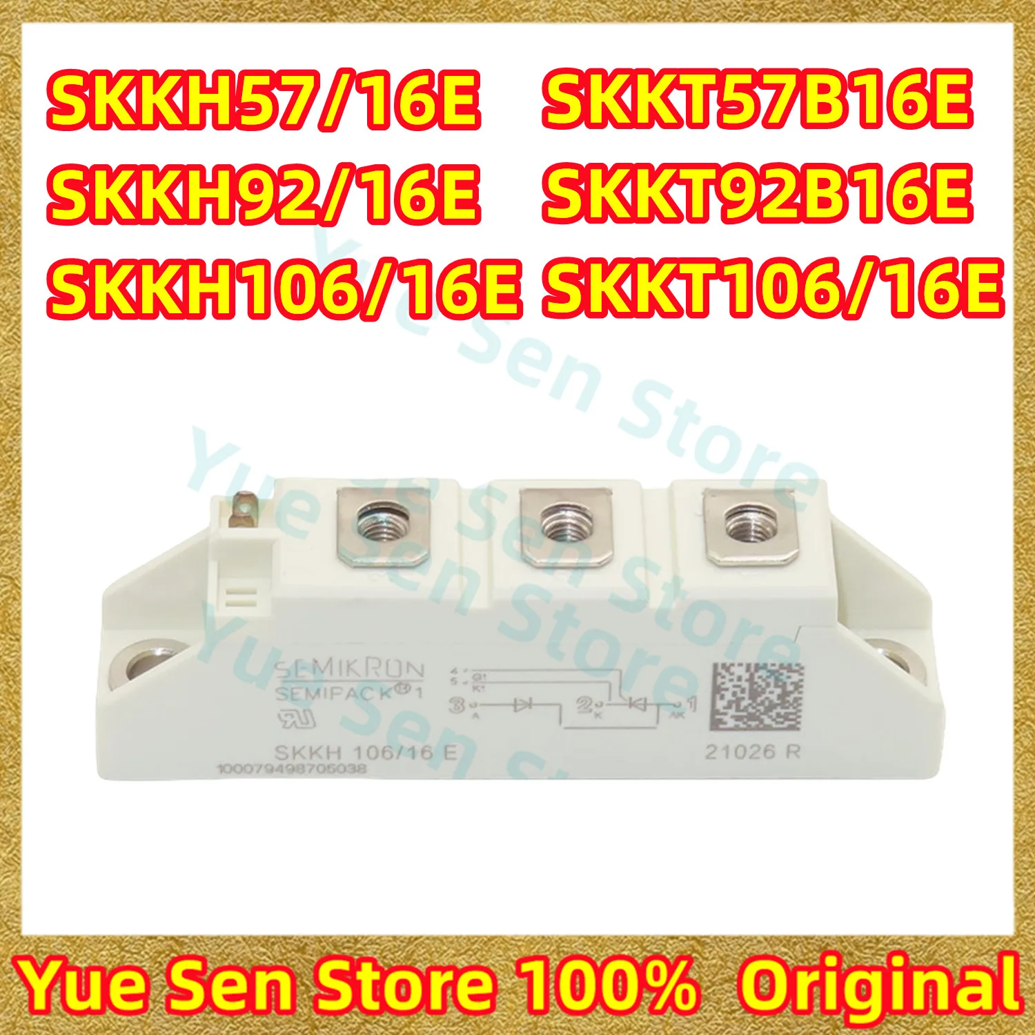 

SKKT57B16E SKKT92B16E SKKT106/16E SKKH57/16E SKKH92/16E SKKH106/16E New Original Module