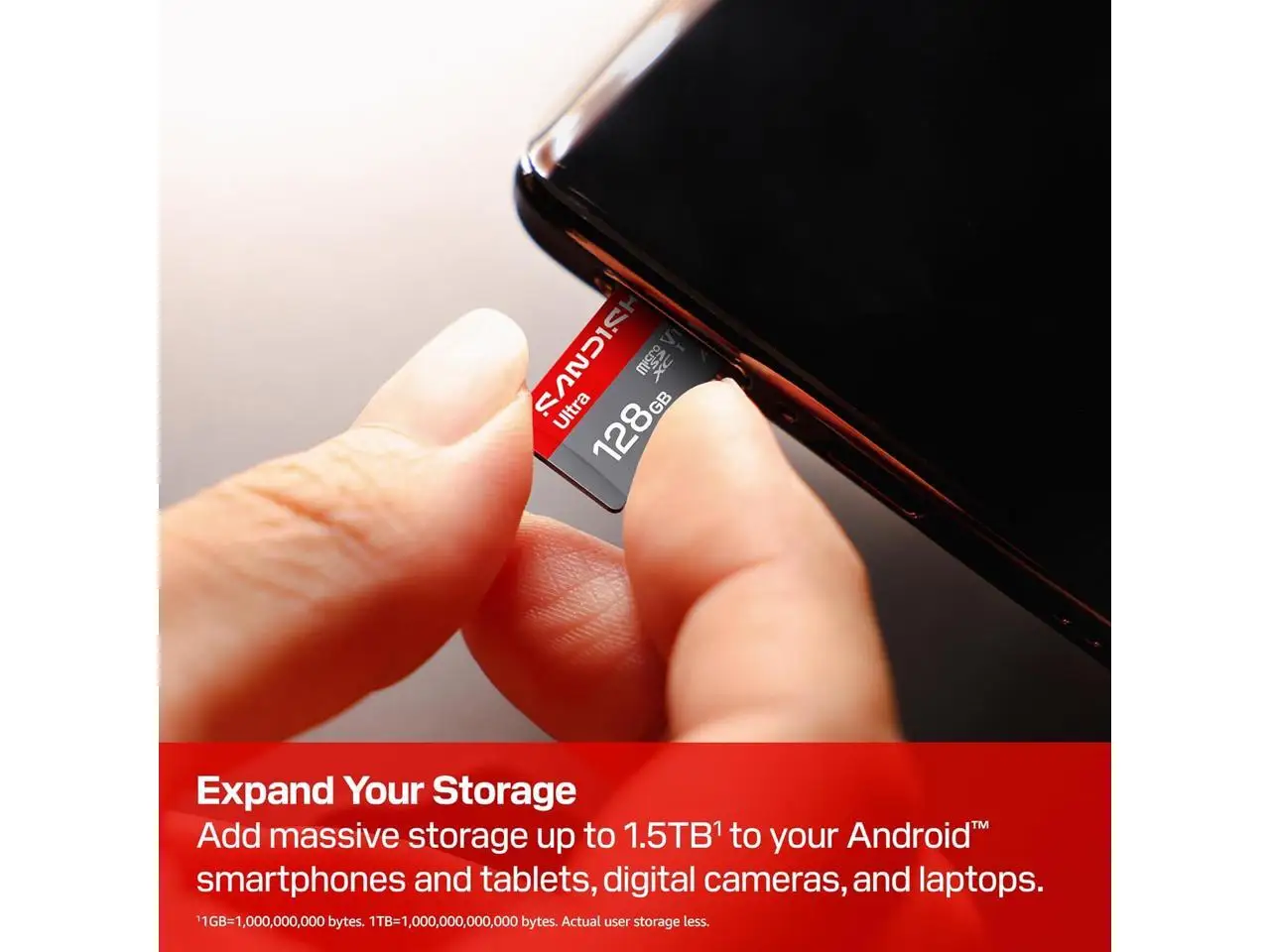 SanDisk Ultra 128GB MicroSD Memory Card Model SDSQUJQ-128G-GZ6MA
