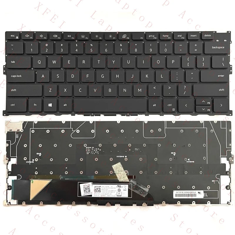 

D New For Dell XPS 13 9300 9310 Laptop US Backlit Keyboard Black 00Y78C 0Y78C