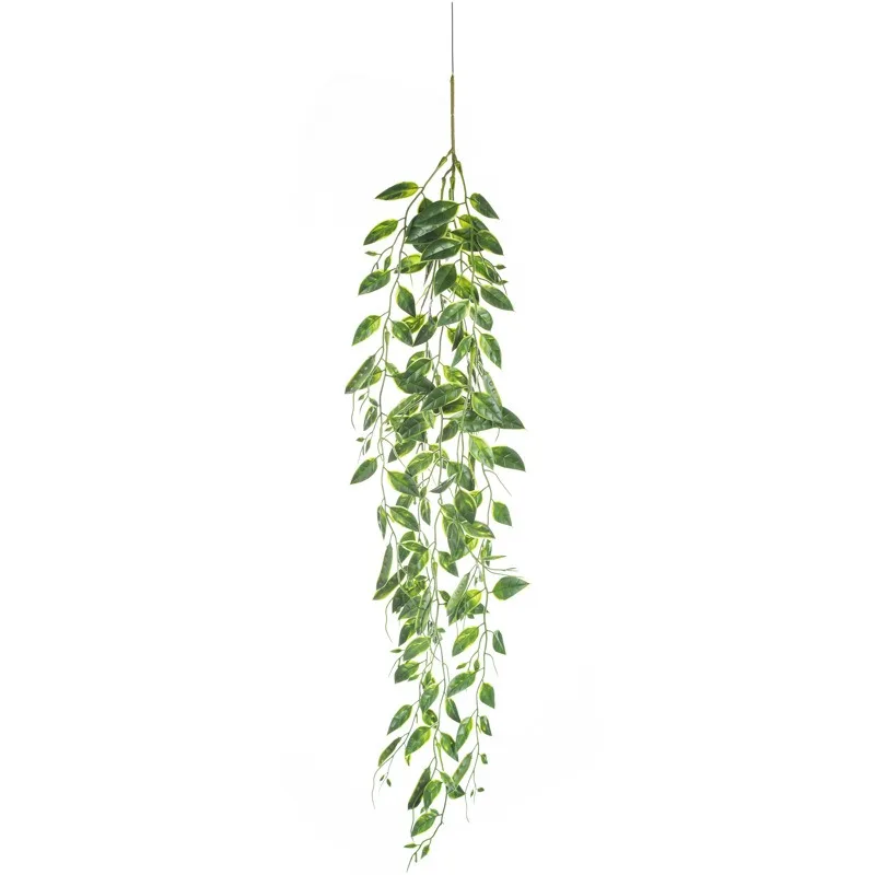 Artificial Pendurado Green Vine Plantas para Home Decor, Parede Simulação, Folha De Feijão, Decoração De Teto, Vinha Falsa, 38 ", 1Pc