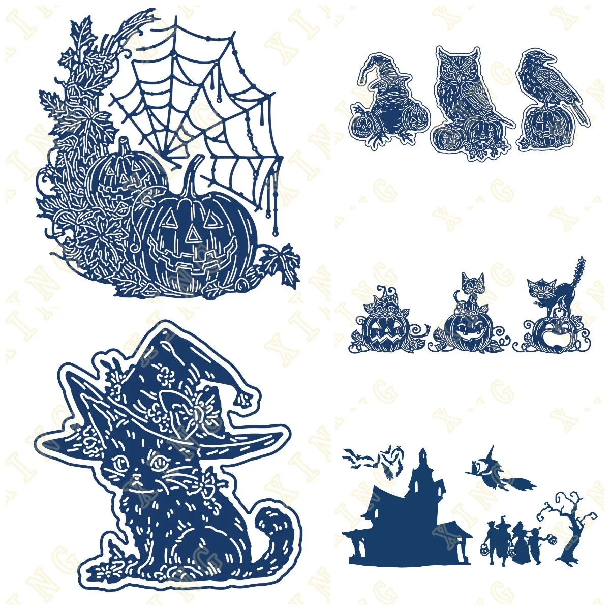 

Halloween Harvest Spooky Silhouettes 2023 Arrival New Cut Die Various Card Series Scrapbook Paper Craft Knife Mould Blade Punch