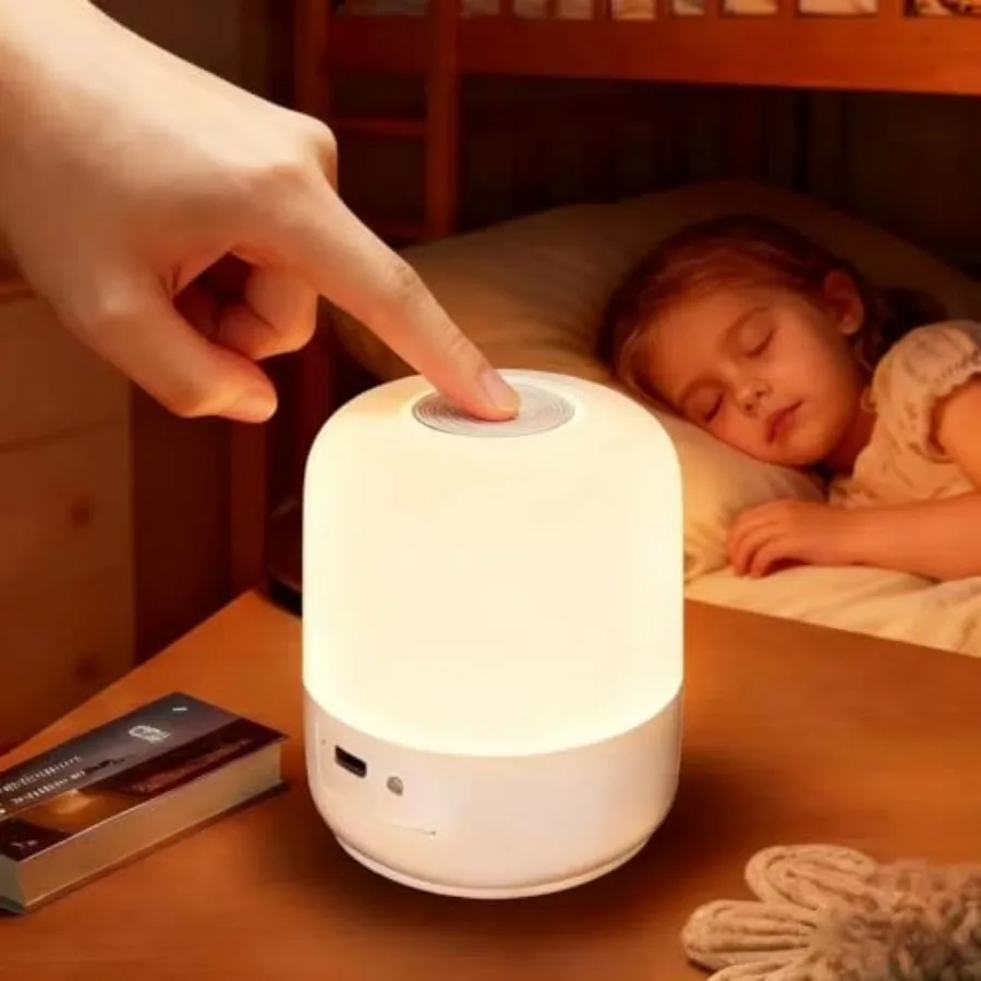 

Portable Baby Night Light, 3 Colors Egg Light for Nursery, Mini Bedside Table Lamp for Adults, Touch Control and Eye Caring and