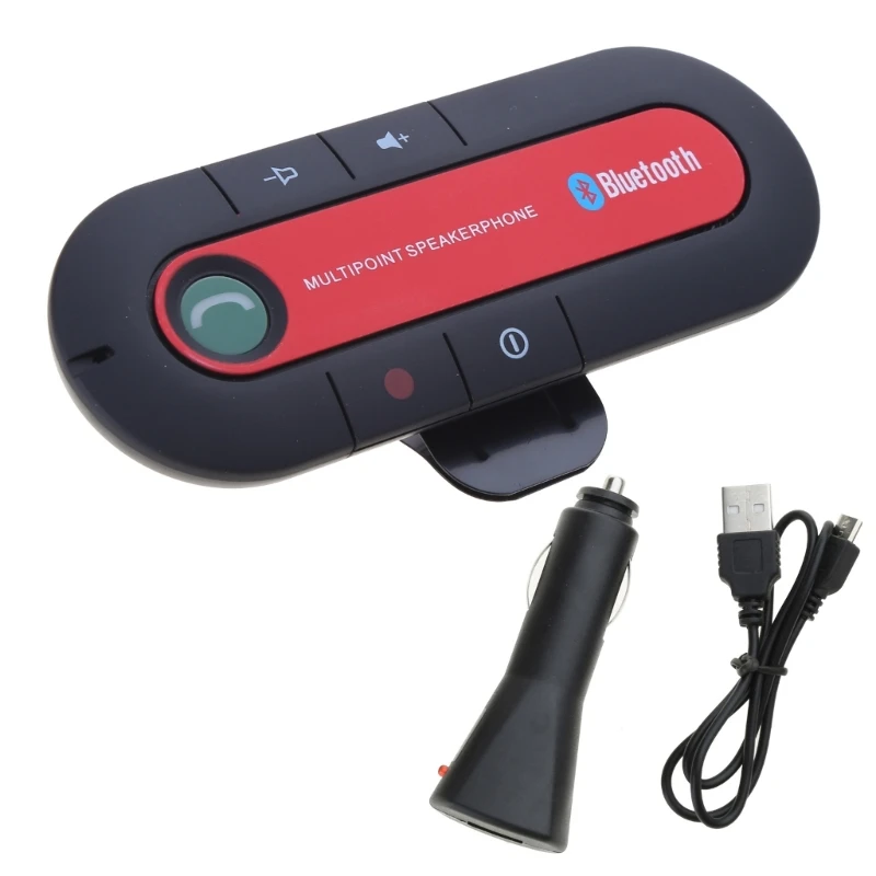 Vivavoce vivavoce compatibile con Bluetooth per cellulare, adattatore per lettore musicale Kit per auto Wireless con Clip posteriore