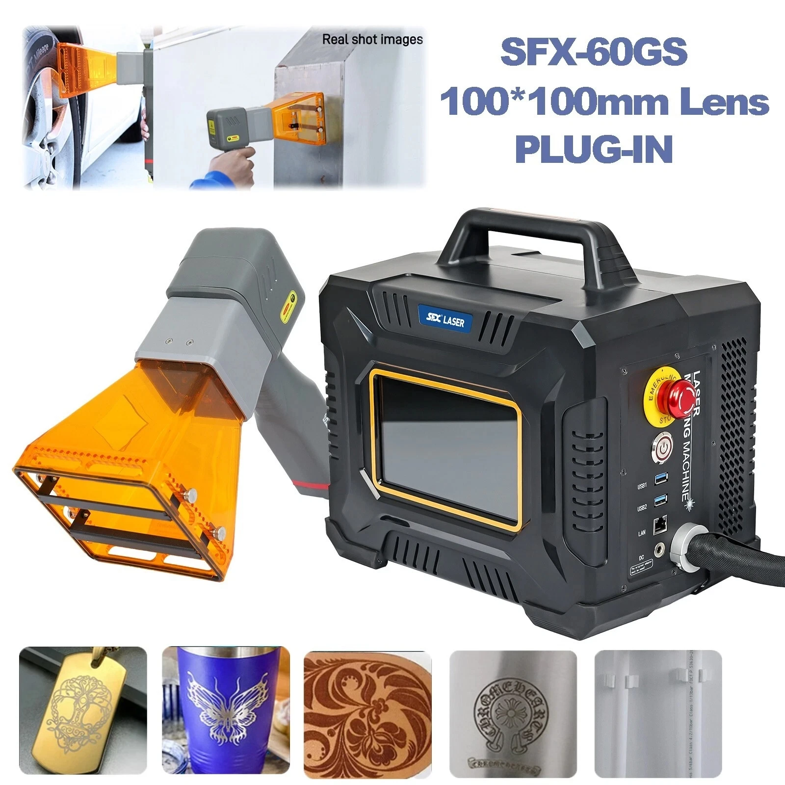 Leishen laser 60W Laser Marking Machine Fiber Laser Engraver Plug-in Power 100mm Lens deposit price