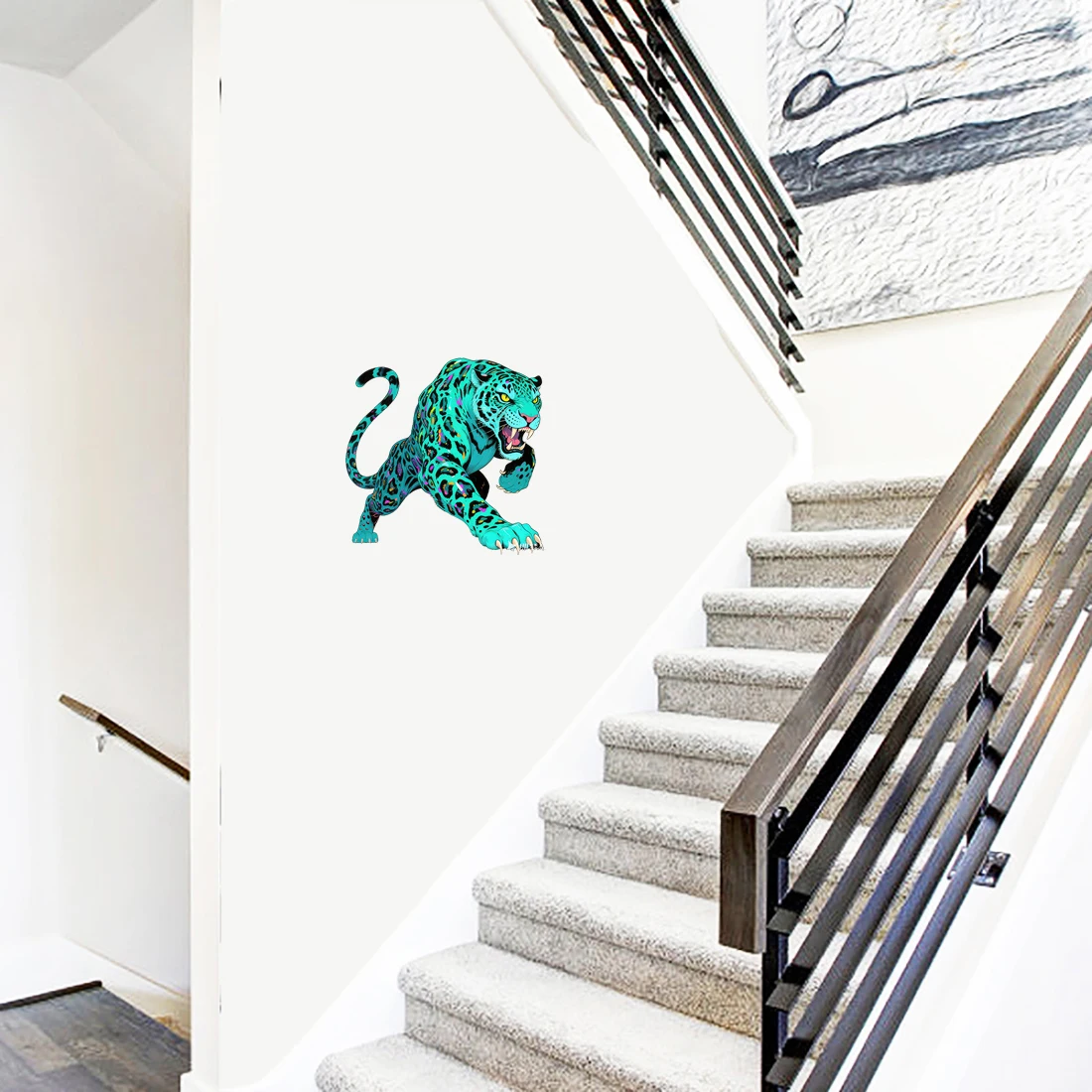 Three Ratels CD32 Forest green cheetah animal wall stickers for home decoration Personalized car decals