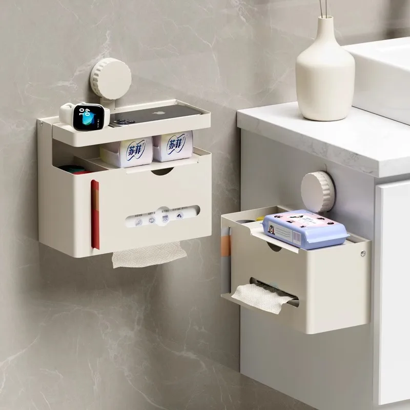 bathroom-wall-mounted-suction-cup-tissue-box-sunscreen-sleeve-cover-toilet-paper-box-face-wash-cloth-storage-box