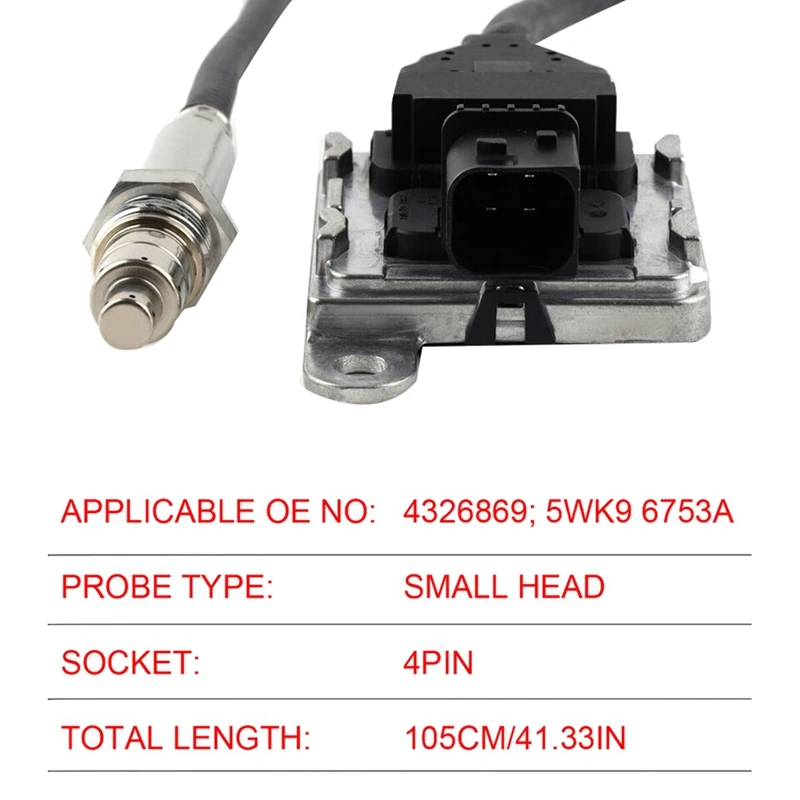 

Particulate Matter Sensor 4326869RX 5WK96753A A2C95993800-01 For Cummins ISB 6.7 ISB 200 Ford Nox Nitrogen Oxide Sensor