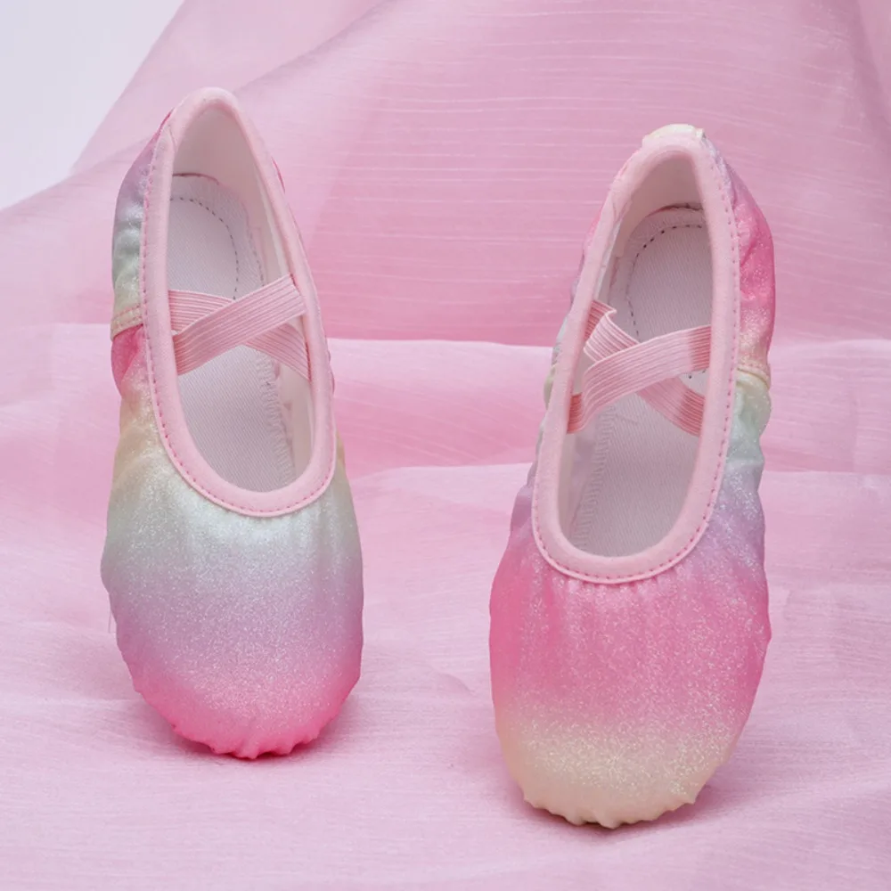 

Туфли-пуанты, балетки для девочек, танцевальная обувь, элегантная повседневная танцевальная одежда для йоги, сценическая детская обувь, детская обувь