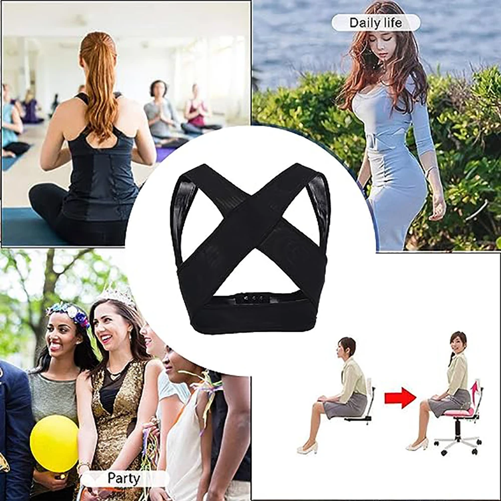 Women's Chest Brace Up Breast Lifting Shapewear Top Back Support Posture Corrector,Tops Bra Support Vest Back X Strap Shaper