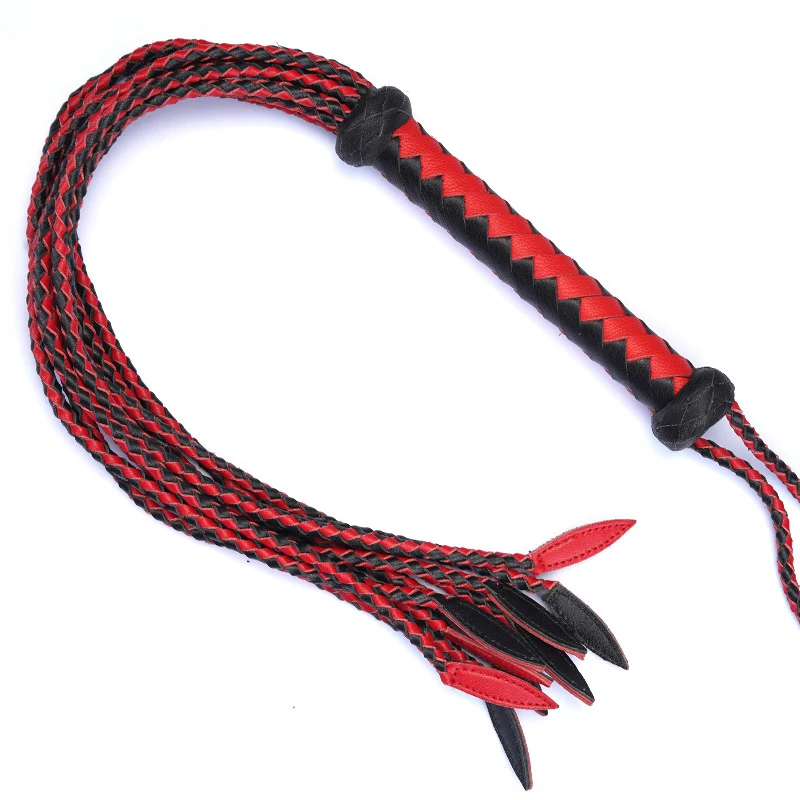 80CM Genuine Cowhide Leather Whip Horse Training Crop Whip Cowhide Leather Handle