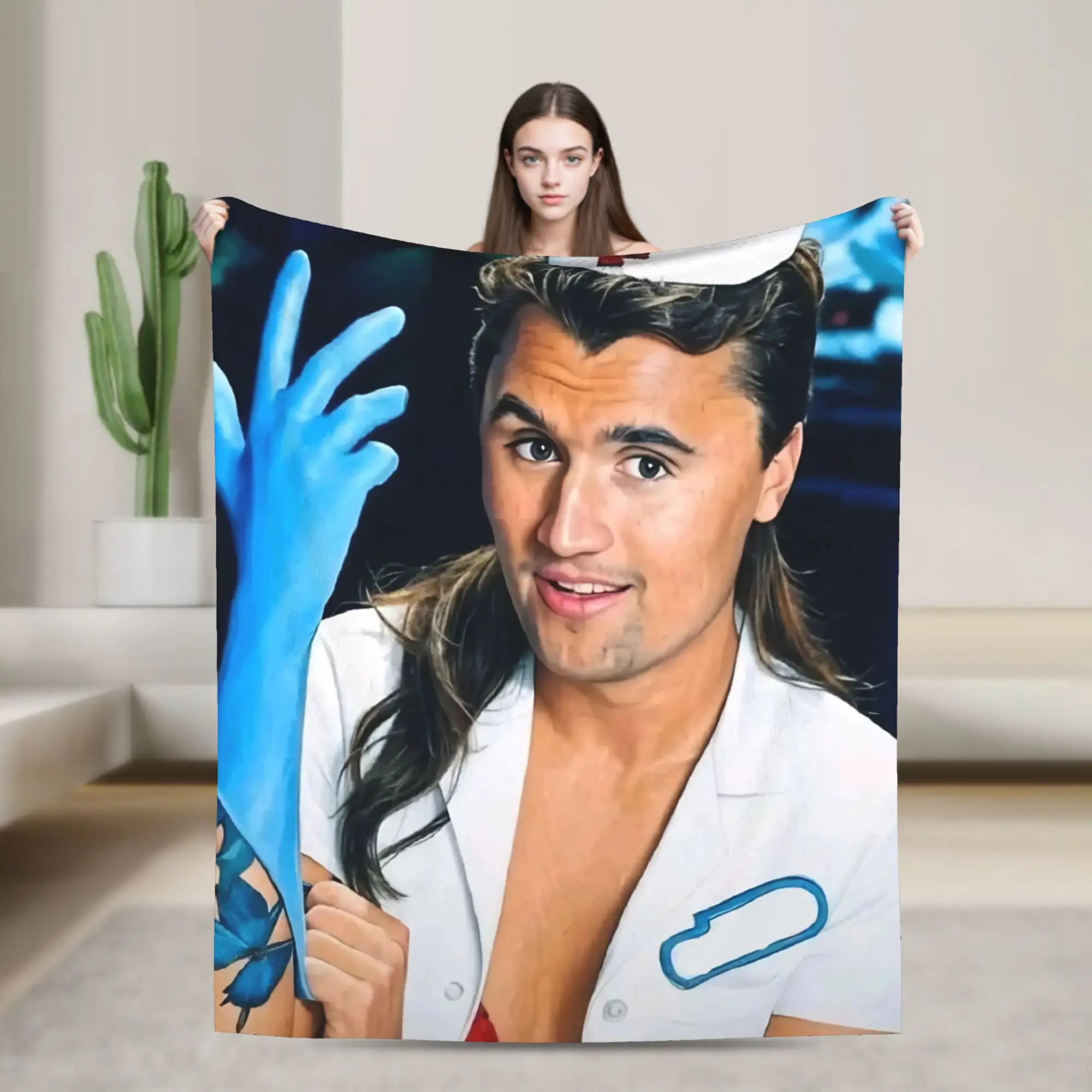 Super Soft Charlie Kirk Funny Meme Throw Blanket Premium Flannel Fleece Lightweight  Bed Blanket Cozy Warm Blankets All Season
