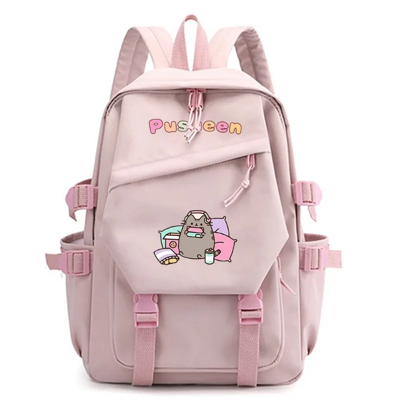 Pusheen Backpack Anime Student Travel Large Capacity Waterproof Wear Resistant Cartoon Cute Fashion Computer Notebook Bookbag