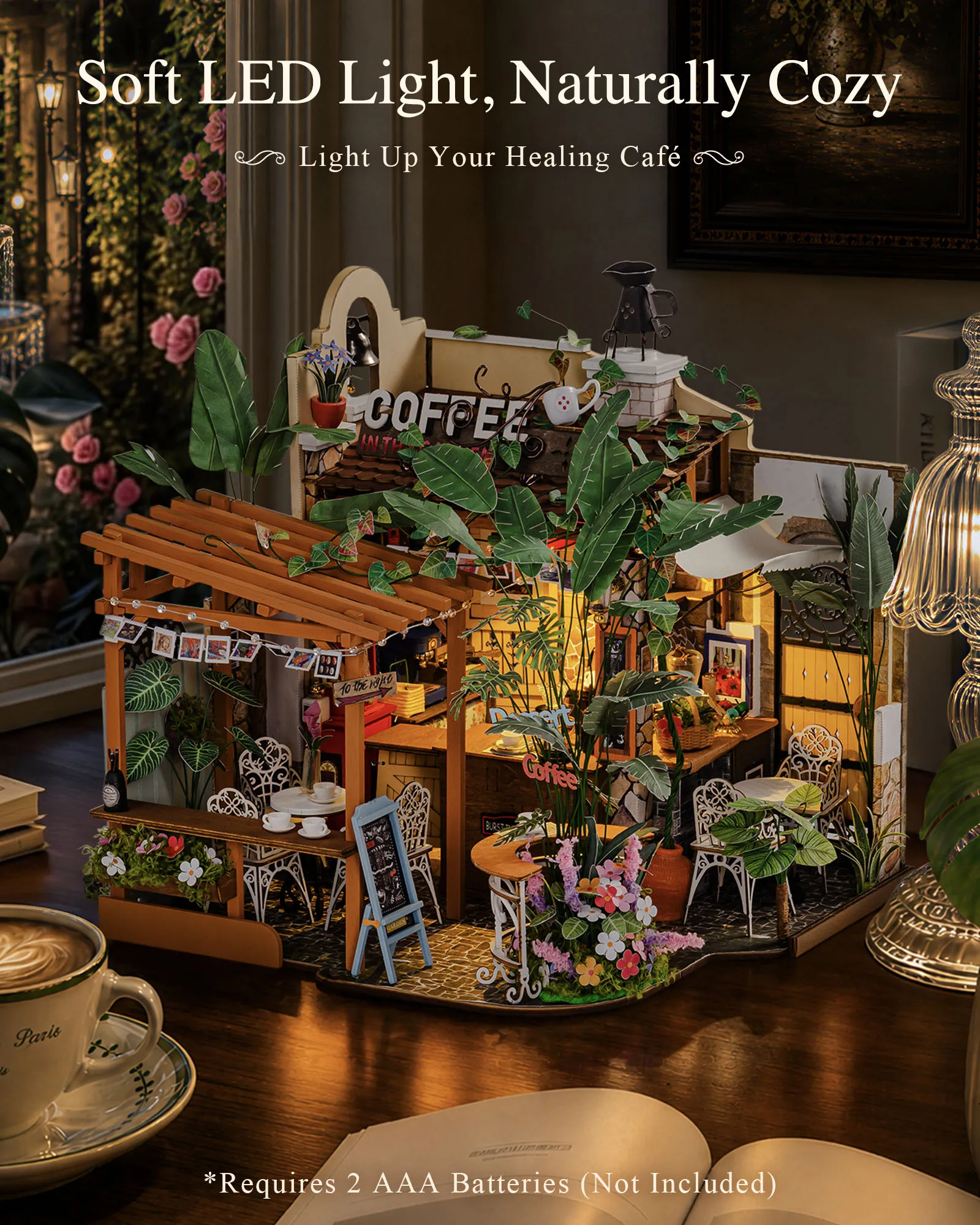 Rolife Leafree Café DIY Miniat - Miniature Led Light Kit For Dollhouse 评论和价格
