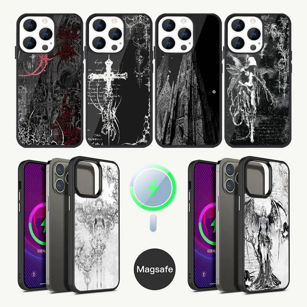 

Gothic Cyber Sigils Phone Case For iPhone 17,16,15,14,13,12,11,Plus,Pro,Max Mini Magsafe Magnetic Wireless Charging