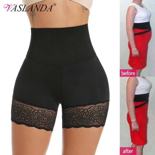 Kobiety urządzenie do modelowania sylwetki spodenki ochronne z wysokim stanem koronkowe figi majtki modelujące brzuch bielizna wyszczuplająca kształtujące szorty bielizna modelująca