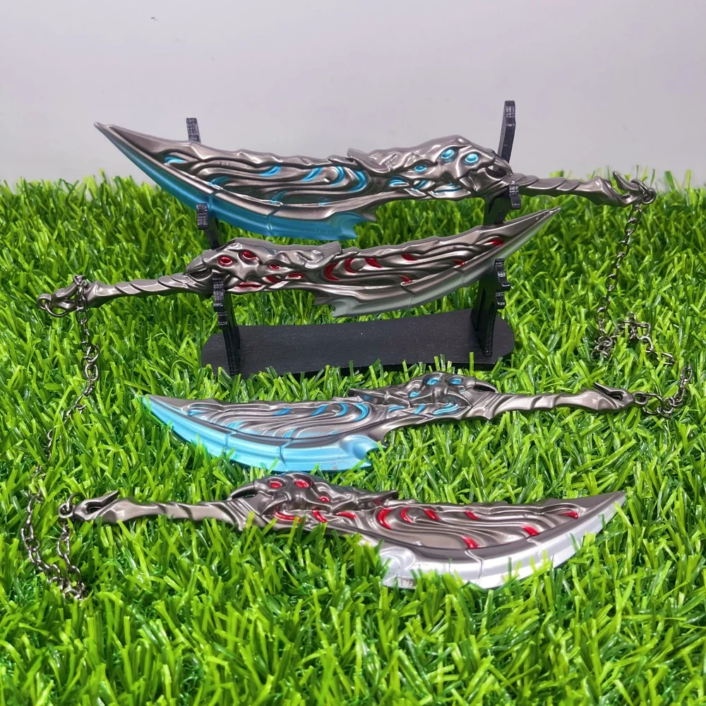 6.3inch 2pcs Valorant Katana Anime Cosplay Prop Sword Real Size Japanese Katana Metal Steel Ninja Knife Blade Samurai Sabre Toy