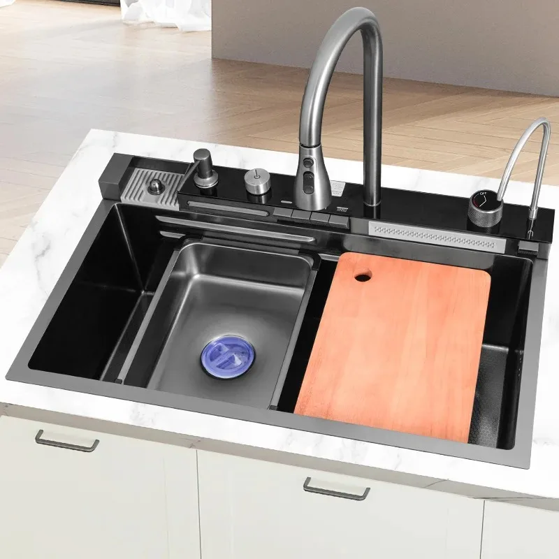 

304 Stainless Steel Large Single Slot Thickened Household Kitchen Sink Single Bowl for Vegetable Washing