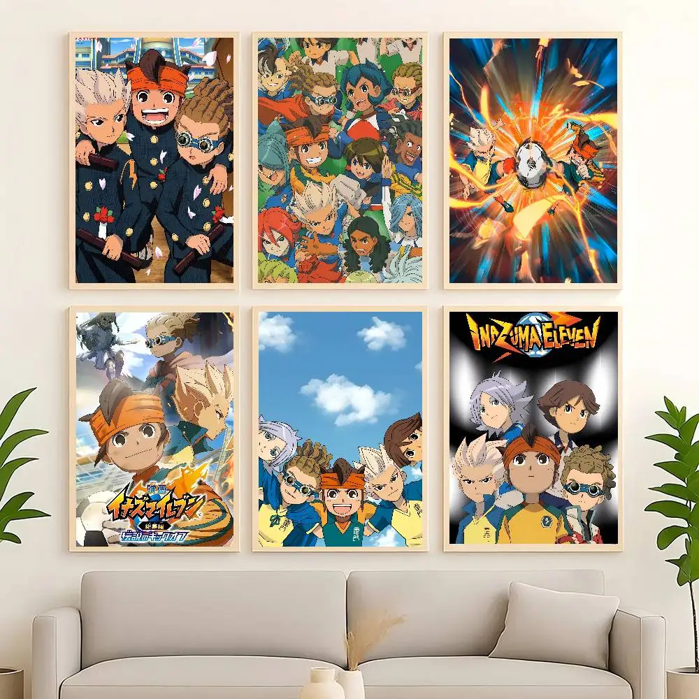 ملصق جداري ذاتي اللصق من Inazuma Eleven ملصق جداري مناسب لغرفة المعيشة وغرفة النوم وغرفة الأطفال عالي الدقة بدون إطار