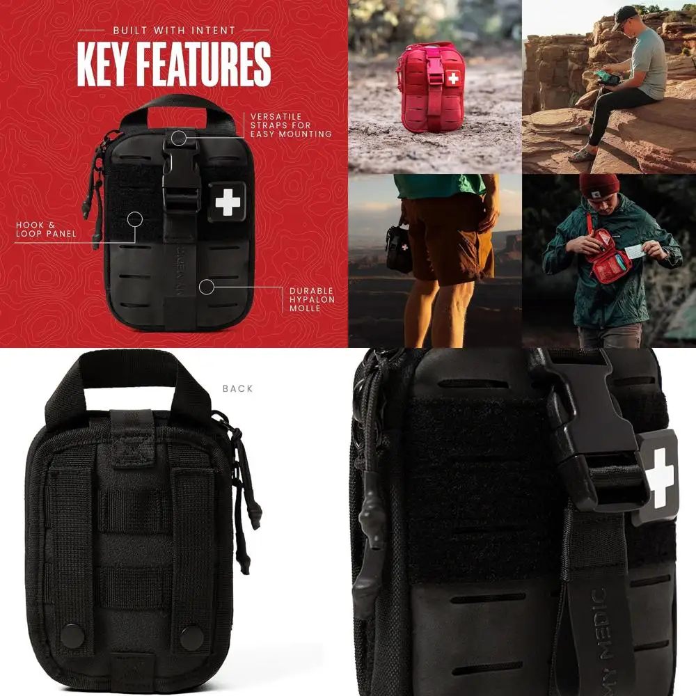 Sidekick - مجموعة الإسعافات الأولية للتخييم والمشي لمسافات طويلة وحقائب الظهر - 70 قطعة - HSA وFSA مميزة - Ifak صغيرة رائعة للسفر أو المحرك