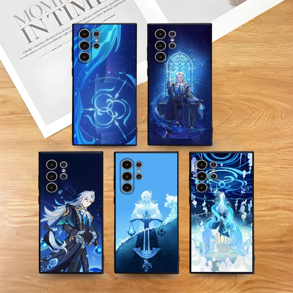 

Genshin Impact Neuvillette Phone Case For Samsung Galaxy S25 S24 S22 S23 Ultra S21 S20 Plus 5G Frosted Non-Slip Full Cover Case