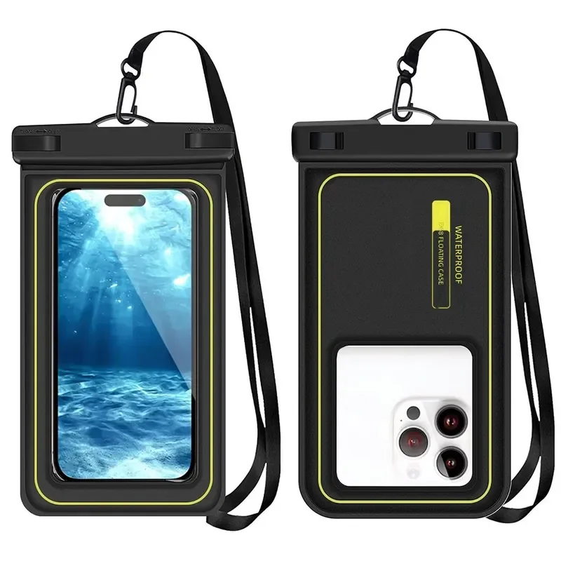 Waterproof Bag for Sponge Mobile Phone Outdoor Swimming Drifting Diving Touch Screen Floating Waterproof Case7.5 Inch Universal