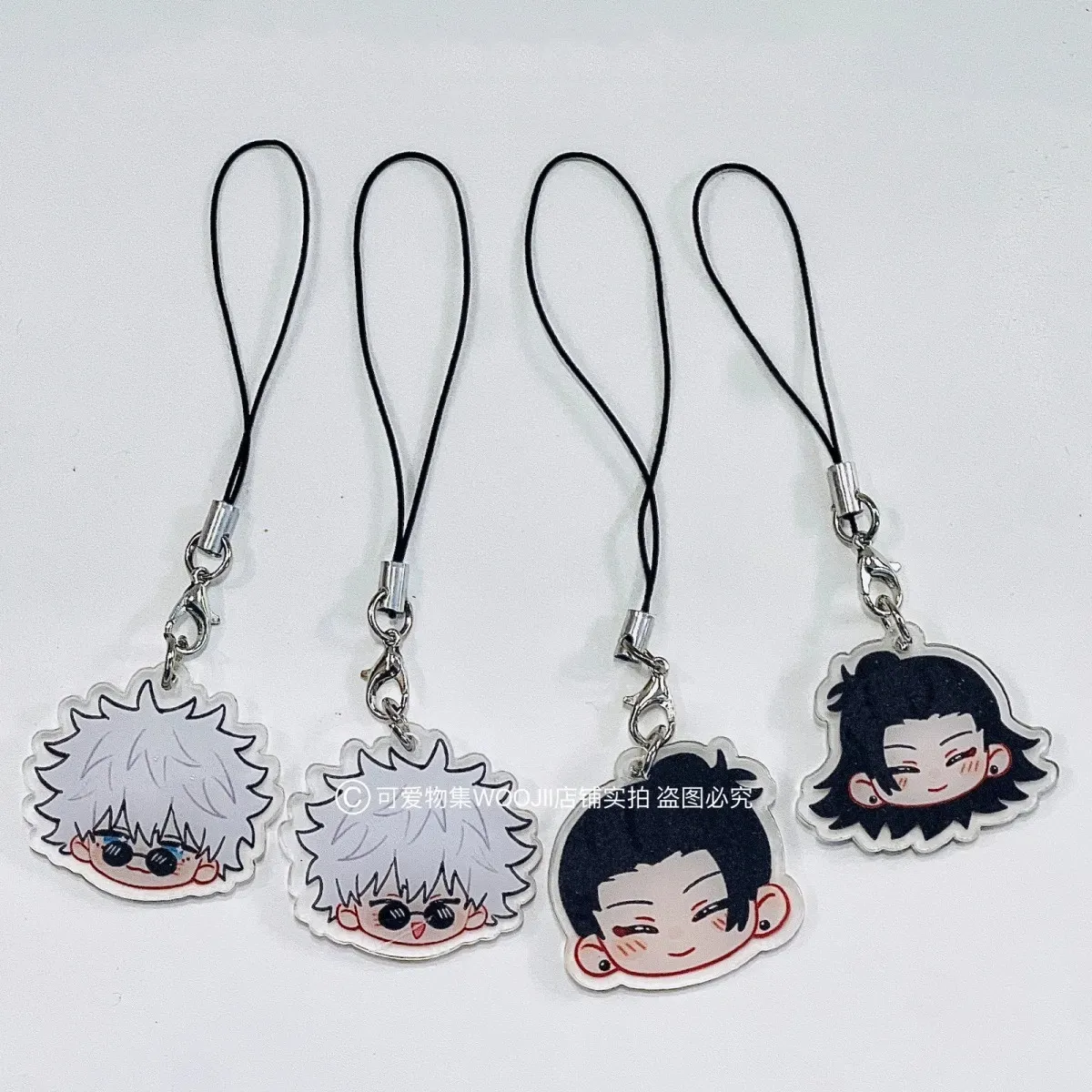 JJK Mobile Phone Lanyard Gojo Satoru Geto Suguru Acrylic Pendant Kawaii Straps Hanging Cute Rope Zhou Shu Hui Zhan Goods Gift