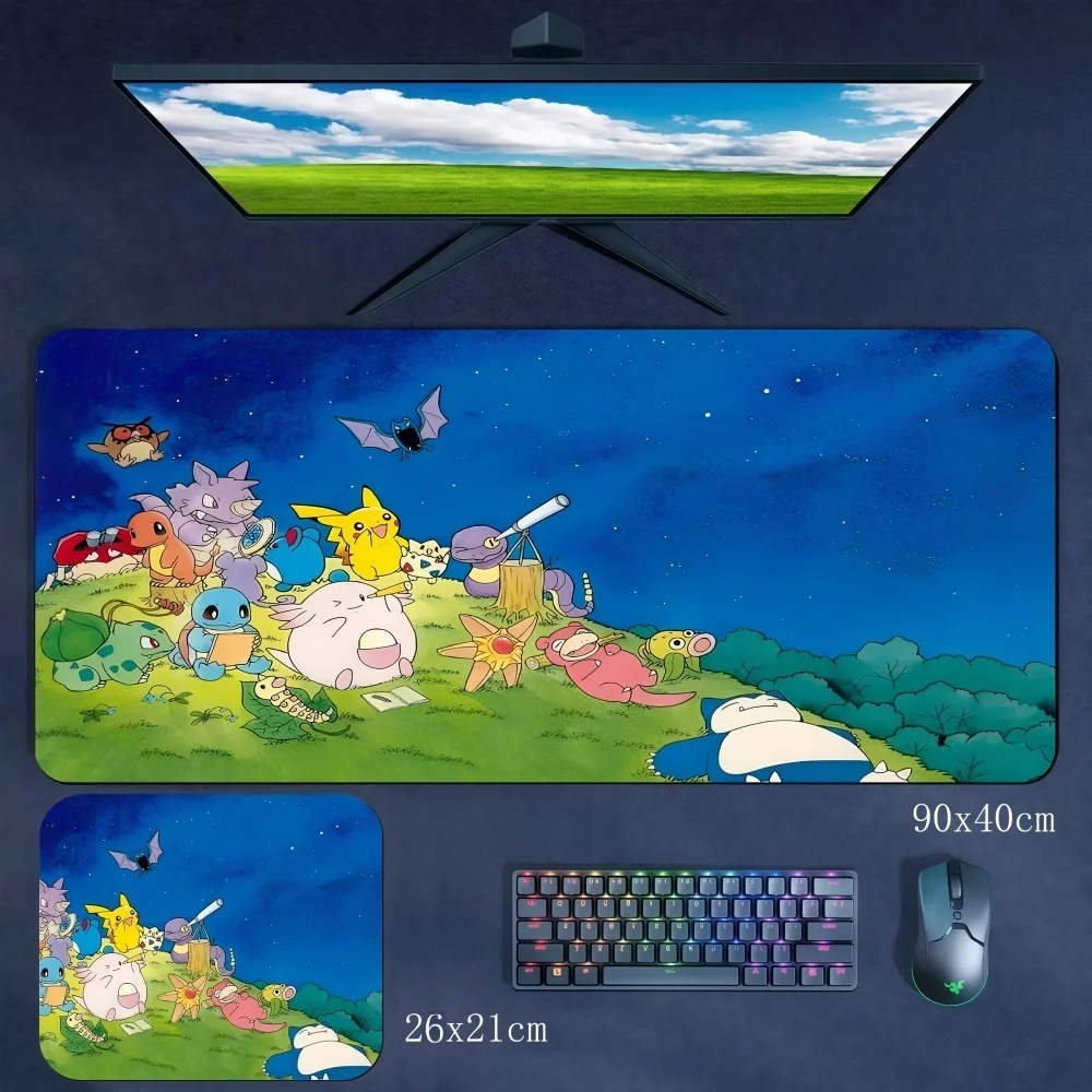 Office Convenient Small Size 26x21cm Non-slip Mouse Pad High Definition Lock Edge Large Size 90x40cm Rubber Mouse Pad Table Mat