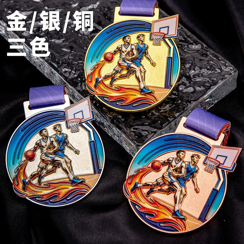 Basketball Competition General Medals - Gold, Silver and Bronze - for Youth School Sports Events - Commemorative Items