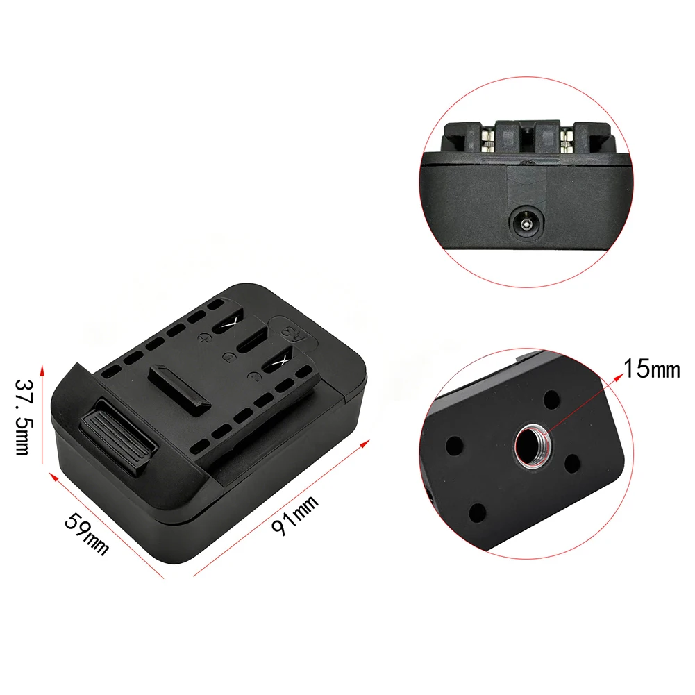 

Адаптер-конвертер для аккумуляторов 18В Li-ion (1 шт.) для BL1830, BL1840, BL1850 для инструментов Dayi с разъемом DC и фиксатором.