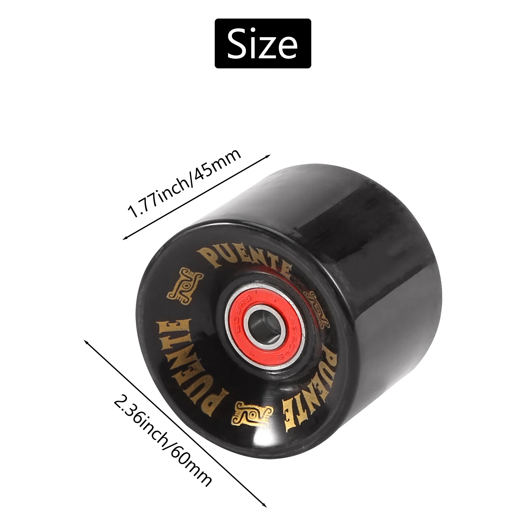 PUENTE 4Pcs/Set Cruiser Skateboard Wheels PU Wheels Long Board Cruiser Wheels with ABEC-9 Bearings HOT