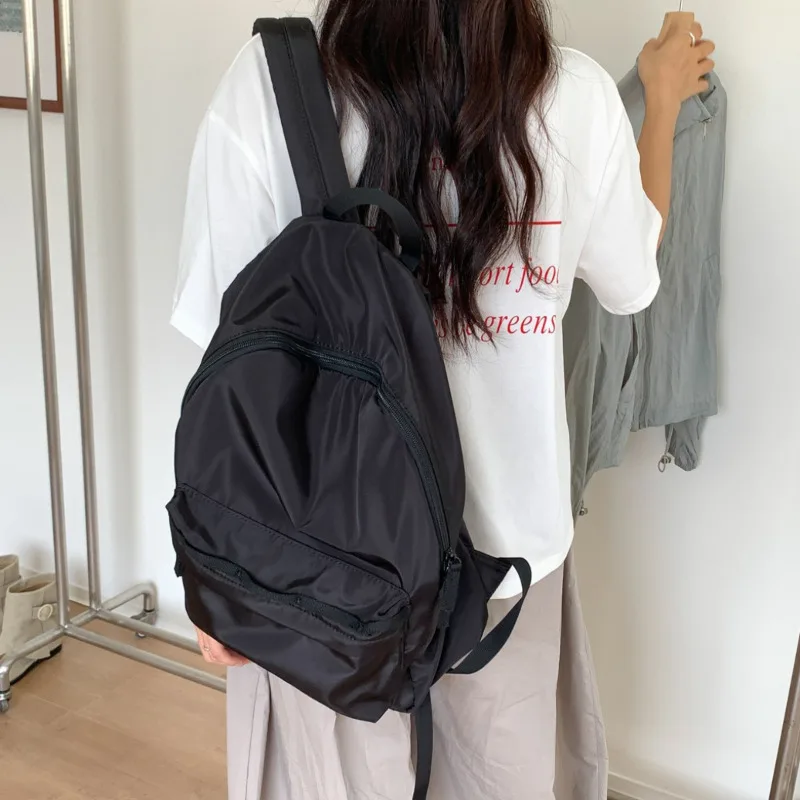 

Solid Color Student Backpack Fashion Leopard Women Backpack Largecapacity Computer Bag Highquality Cotton Casual Travel Backpack