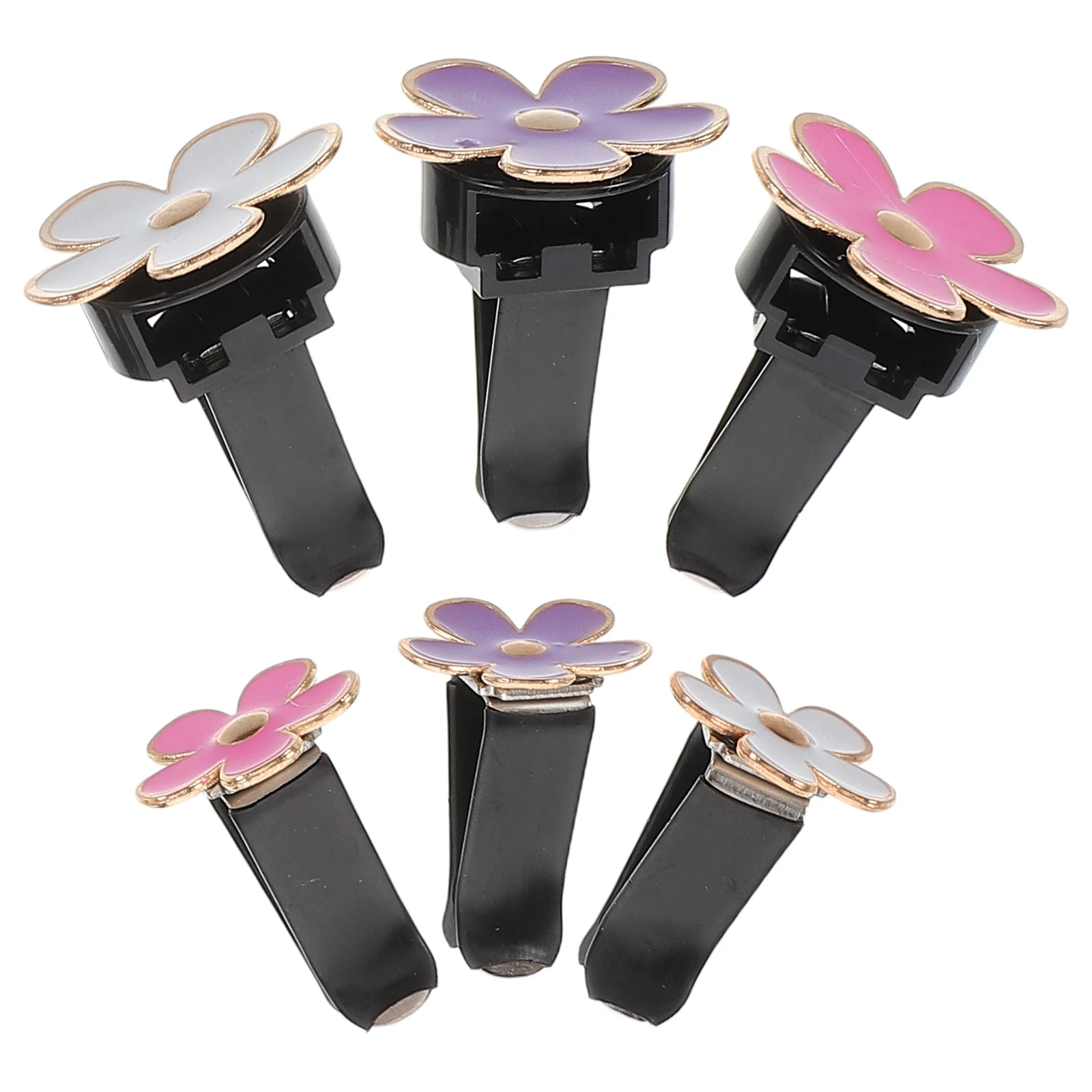 

6Pcs Daisy Flower Car Air Vent Clips Metal Alloy Air Freshener Clip Car Interior Decoration Cute Flower Vent Clip for Women