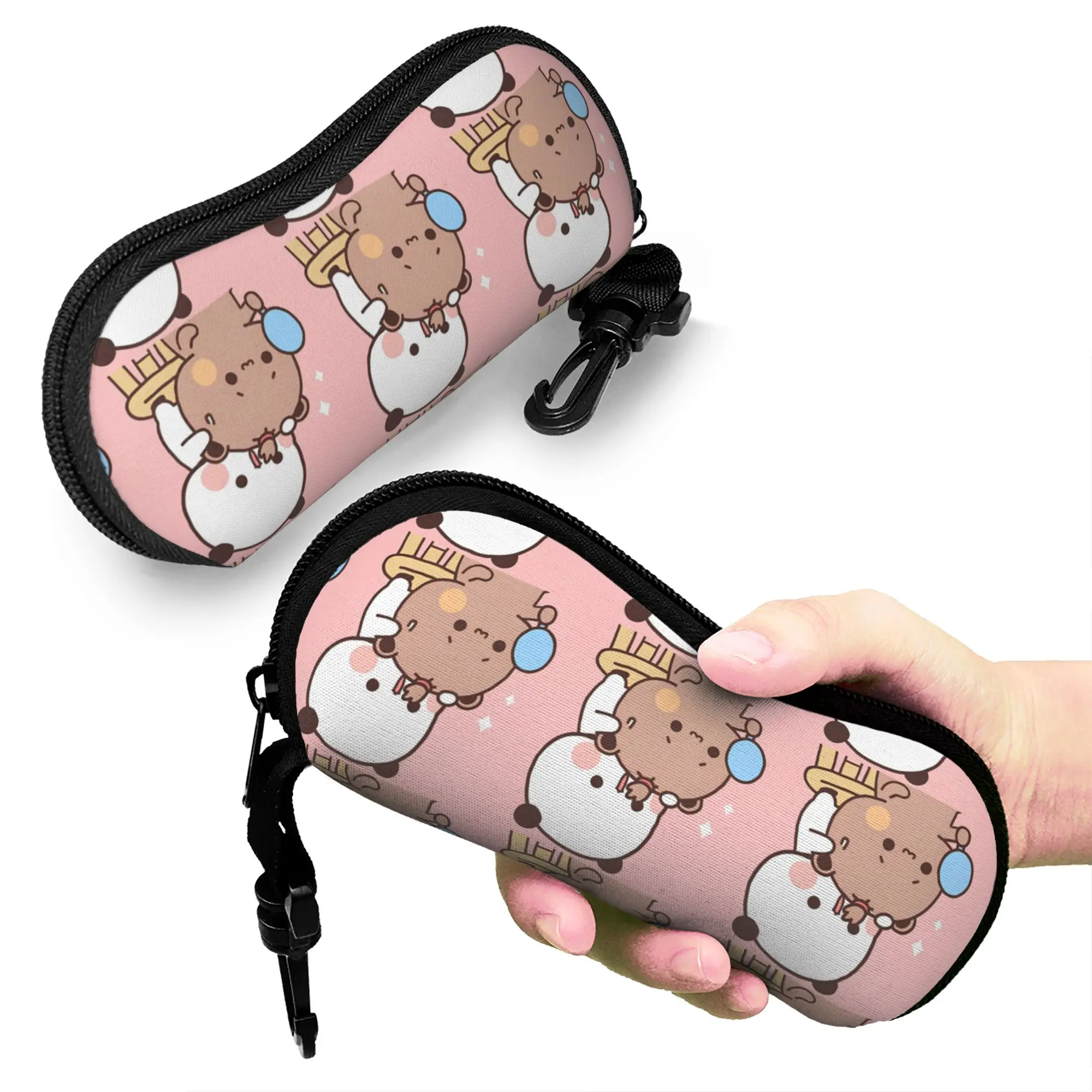Cute Cartoon Bubu Dudu Glasses Case  Sunglasses Pouch Convenient Vintage Eyewear Storage Key Chain Unisex Eyeglass Protector - view 5