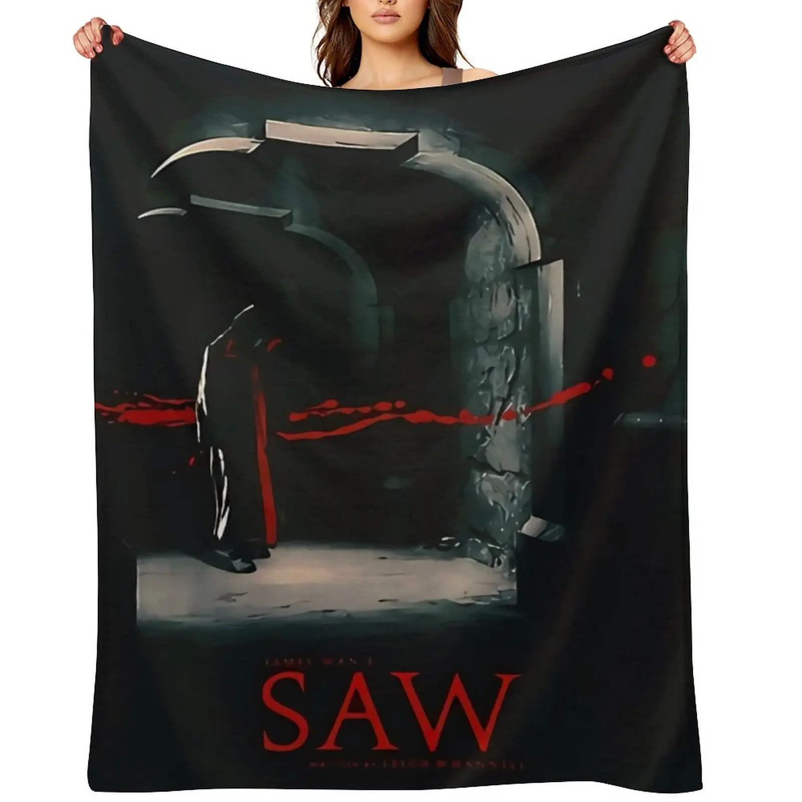 

Saw 2004 Movie - Throw Blanket Personalized Gift Loose for sofa Flannel Fabric Blankets