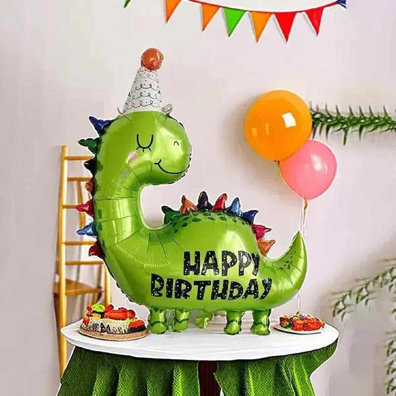1/5/10 Stück Niedliche Cartoon-Dinosaurier-Folienballons für Kindergeburtstage, Babypartys, Dino-Themenpartys und Fotohintergründe – Detail 4