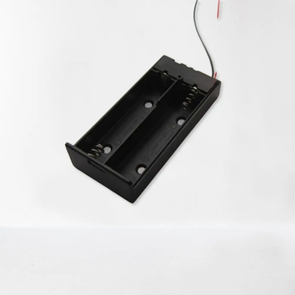 2 Slot Battery Case Holder Thickening Material Well Match Empty Box for 18650 Battery Extension Lead Black