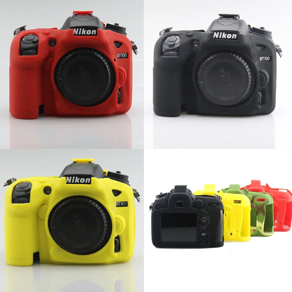 D7100 Soft Silicone Armor Body Case For Nikon D7100 D7200 Protective Camera Rubber Cover Skin